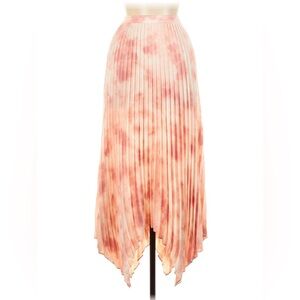 Vince Camuto Pink Asymmetrical Hem Pleated Skirt NWT Size XS
